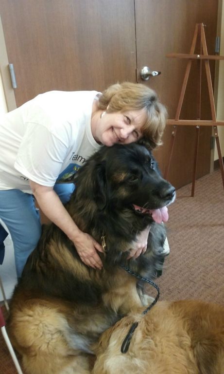 Shelley & Alvin the volunteer therapy dog